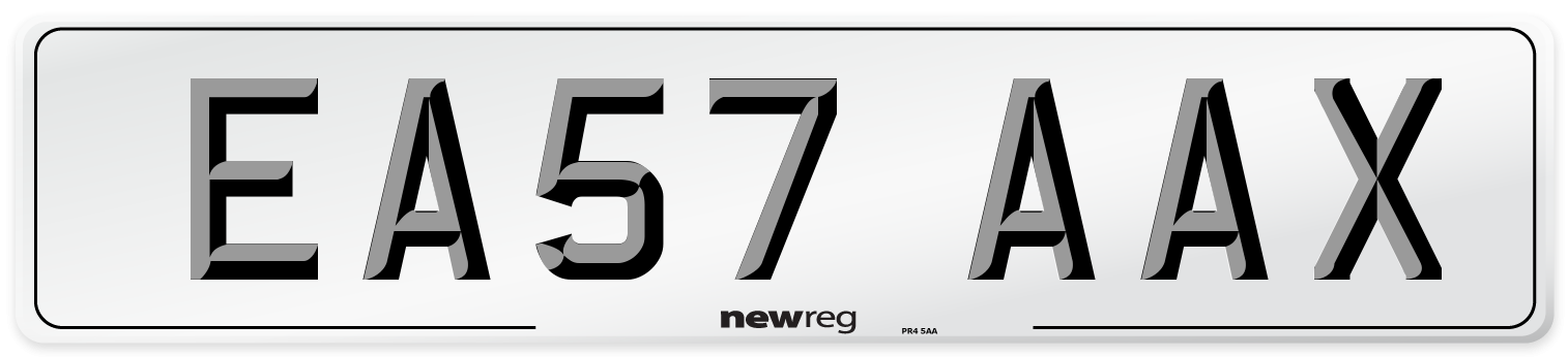 EA57 AAX Number Plate from New Reg